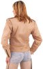 Женская светло-коричневая куртка - "косуха" из кожи буффало - l58lzn_0181.jpg