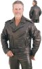 Байкерская куртка-"косуха" удлиннённая сзади, из кожи быка, толщина 1,3 мм. - 